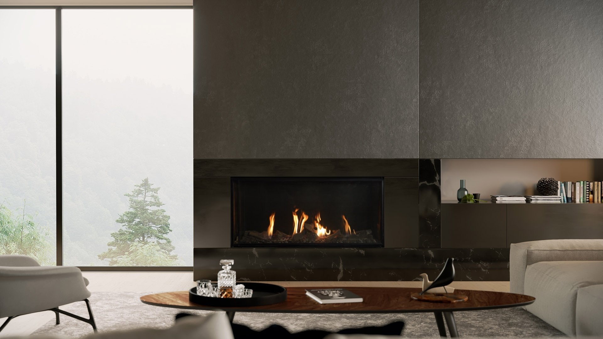 NB55 Single Sided Mesh Barrier 55" Fireplace