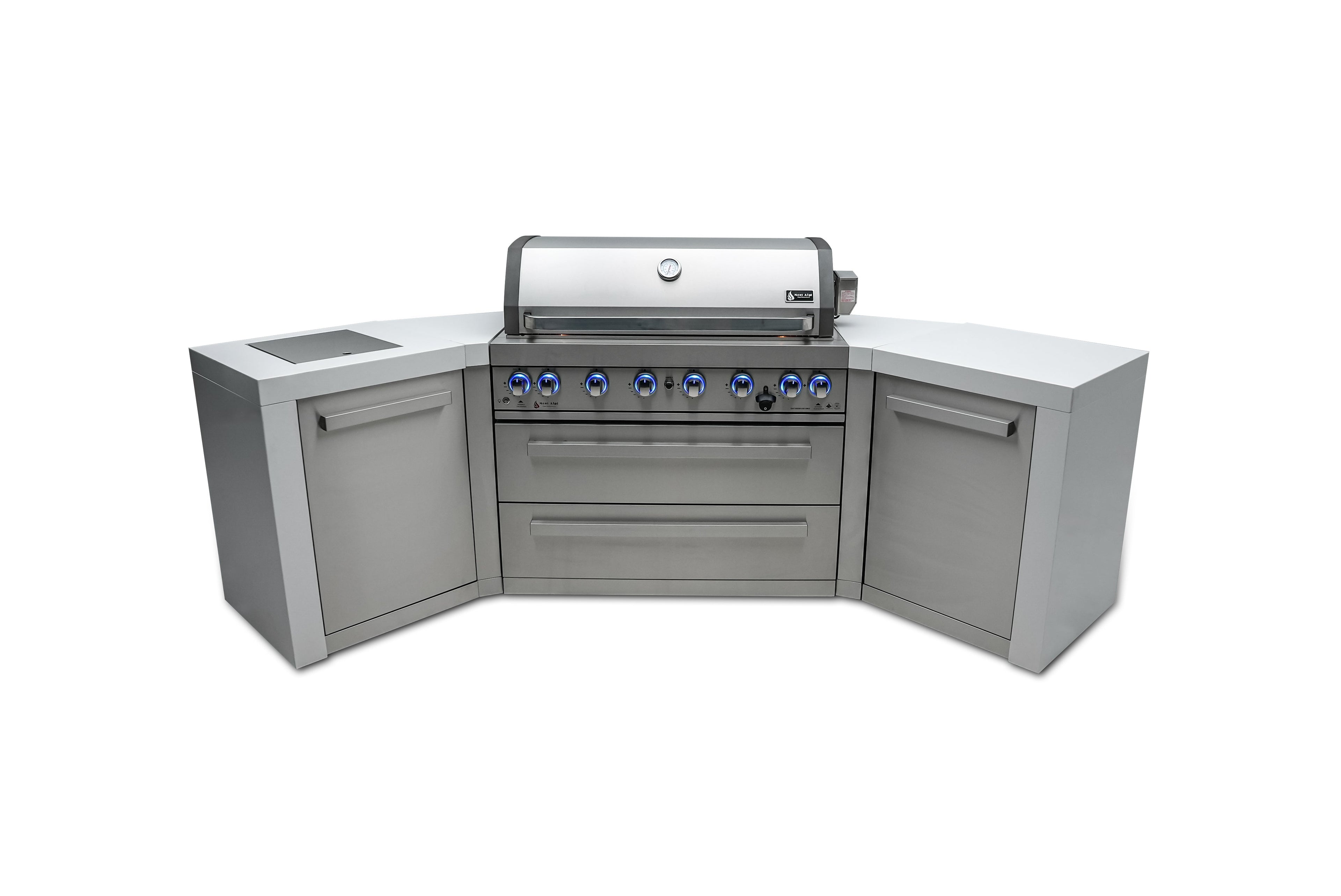 Mont Alpi 805 Deluxe Island with 45 Degree Corners - Wheatland Fireplace