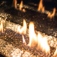 C60 Halogen Light Kit w/Clear Glass Media & Perforated Burner Tray - Wheatland Fireplace