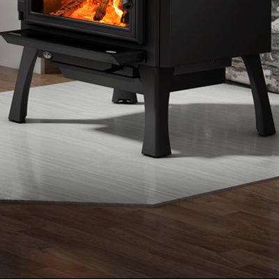 BLACK CAST IRON STRAIGHT LEGS WITH ASH DRAWER - Wheatland Fireplace