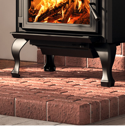 BLACK CAST IRON TRADITIONAL LEGS WITH ASH DRAWER - Wheatland Fireplace