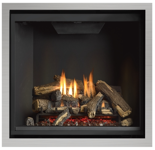 Brushed Nickel 4 Sided Faceplate - Wheatland Fireplace