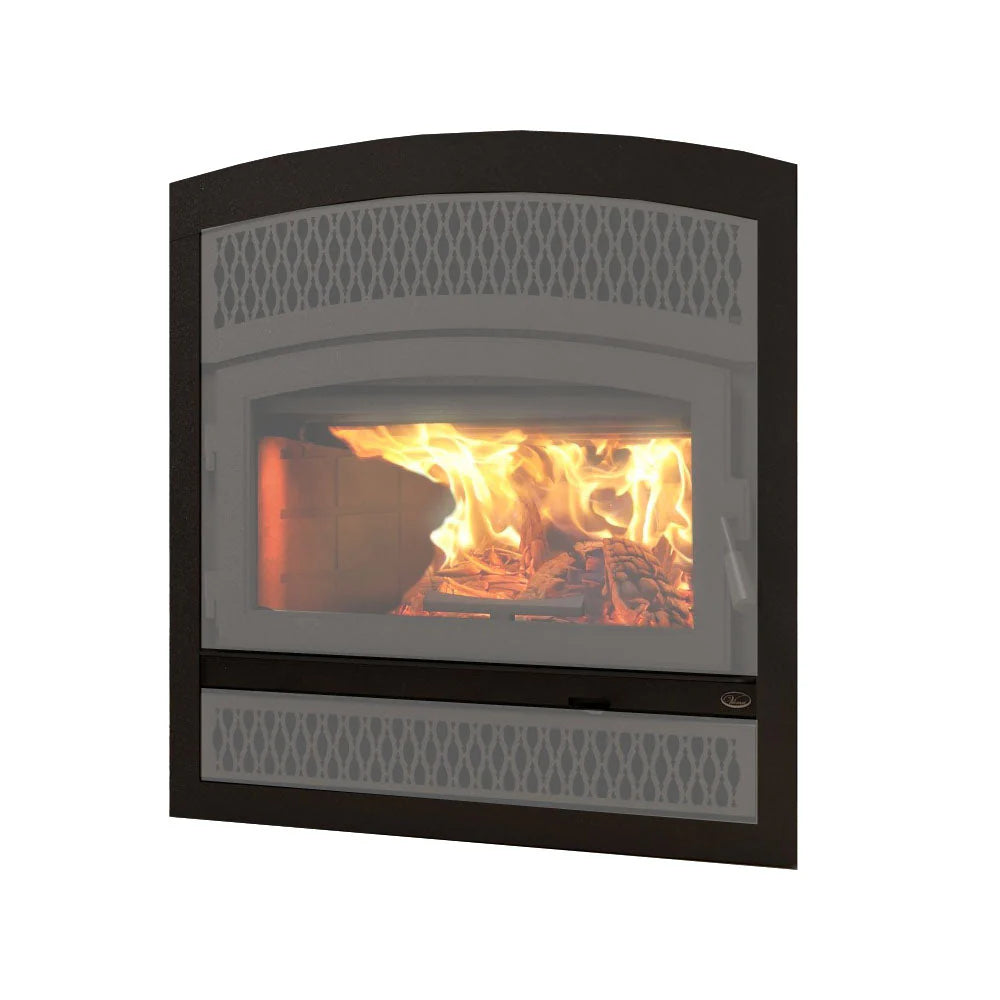 BLACK ARCHED FACEPLATE - Wheatland Fireplace