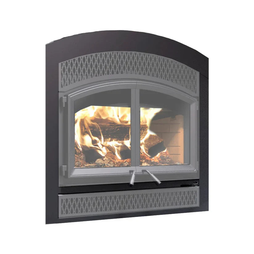 BLACK ARCHED FACEPLATE - Wheatland Fireplace