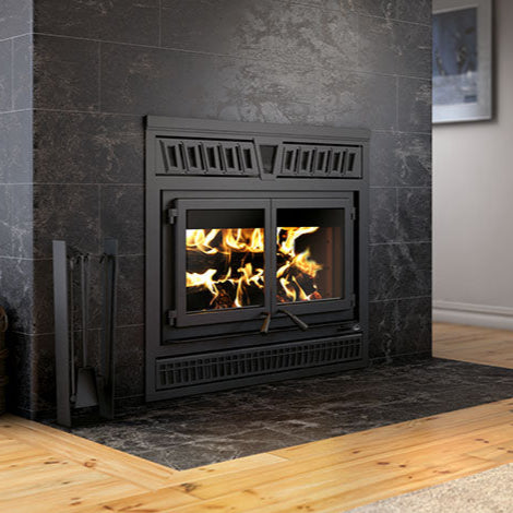 BLACK ''CROWN'' STYLE FACEPLATE - Wheatland Fireplace
