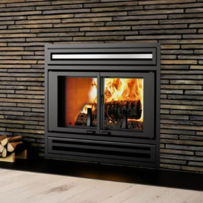 BLACK MODERN FACEPLATE - Wheatland Fireplace