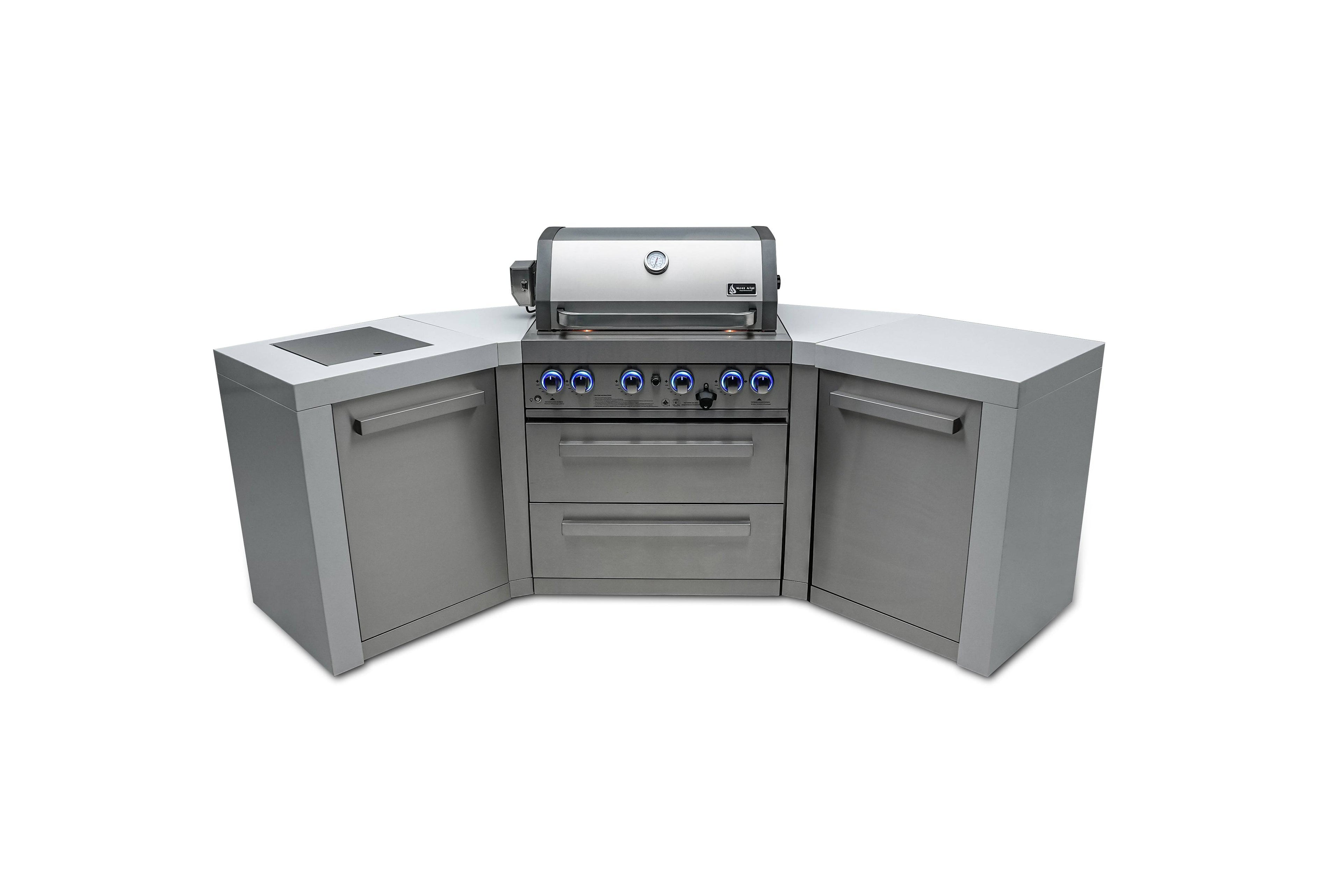 Mont Alpi 400 Deluxe Island with 45 Degree Corners - Wheatland Fireplace