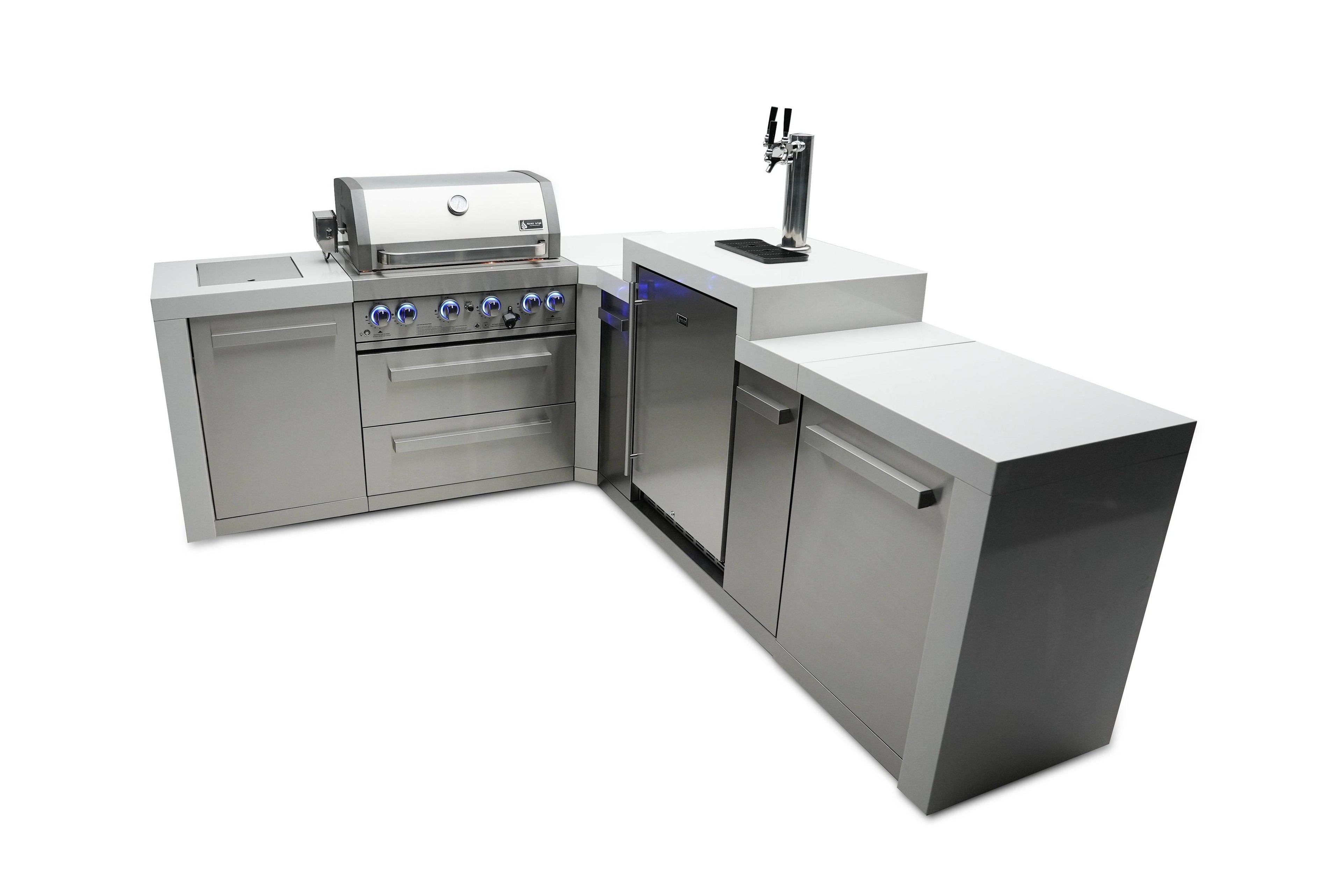 Mont Alpi 400 Deluxe Island with a 90 Degree Corner and Kegerator - Wheatland Fireplace