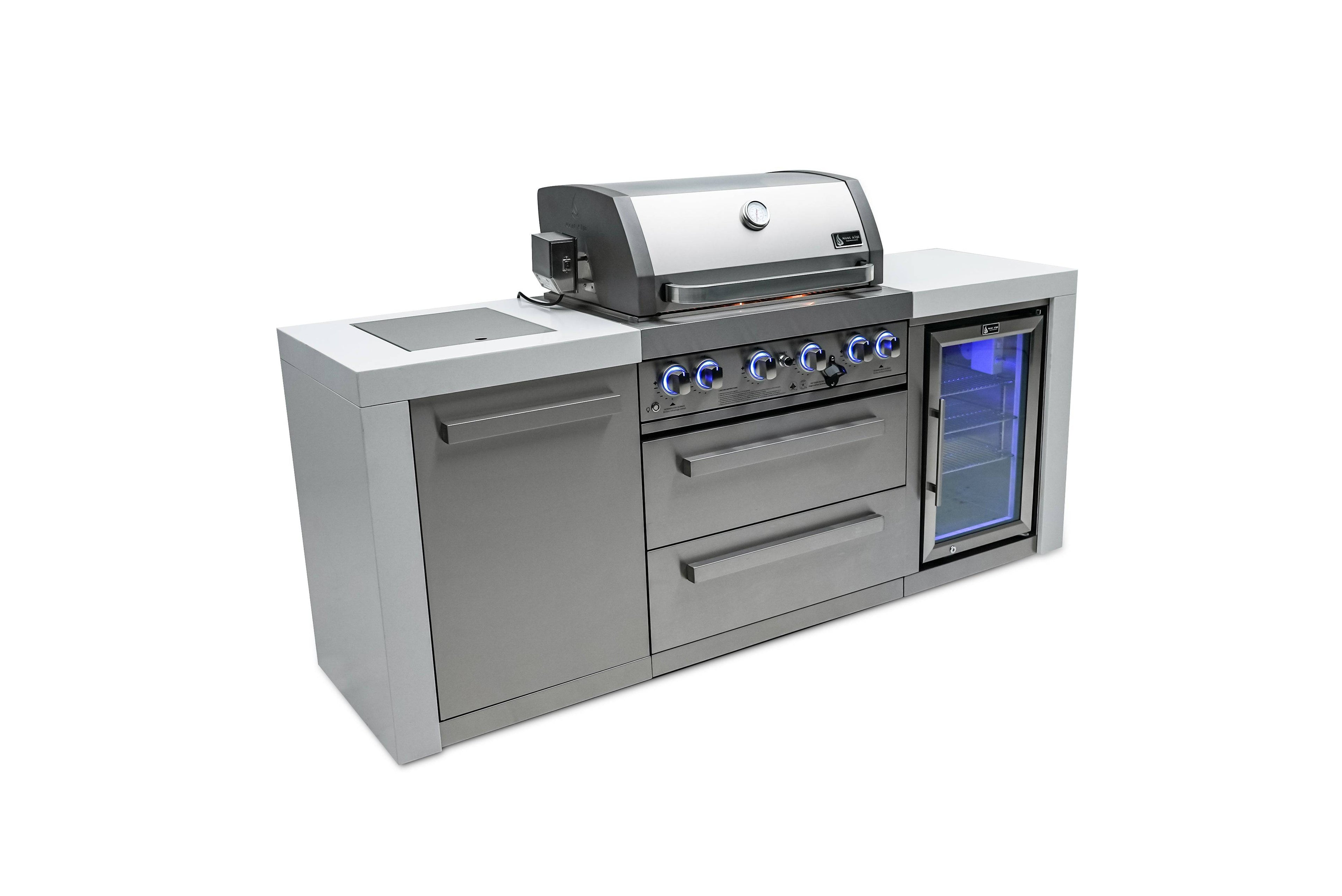 Mont Alpi 400 Deluxe Island with a Fridge Cabinet - Wheatland Fireplace
