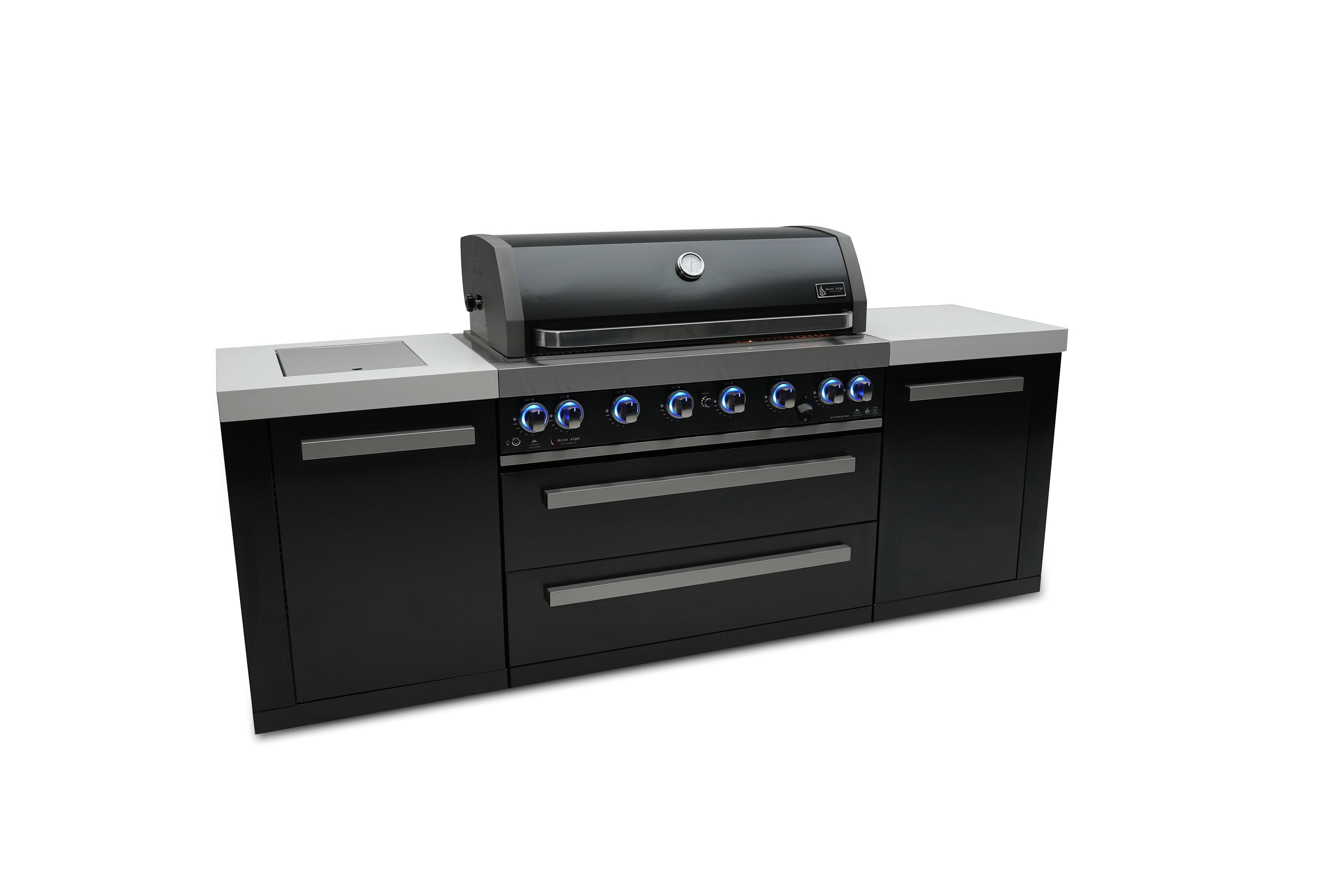 Mont Alpi 805 Black Stainless Steel Island - Wheatland Fireplace