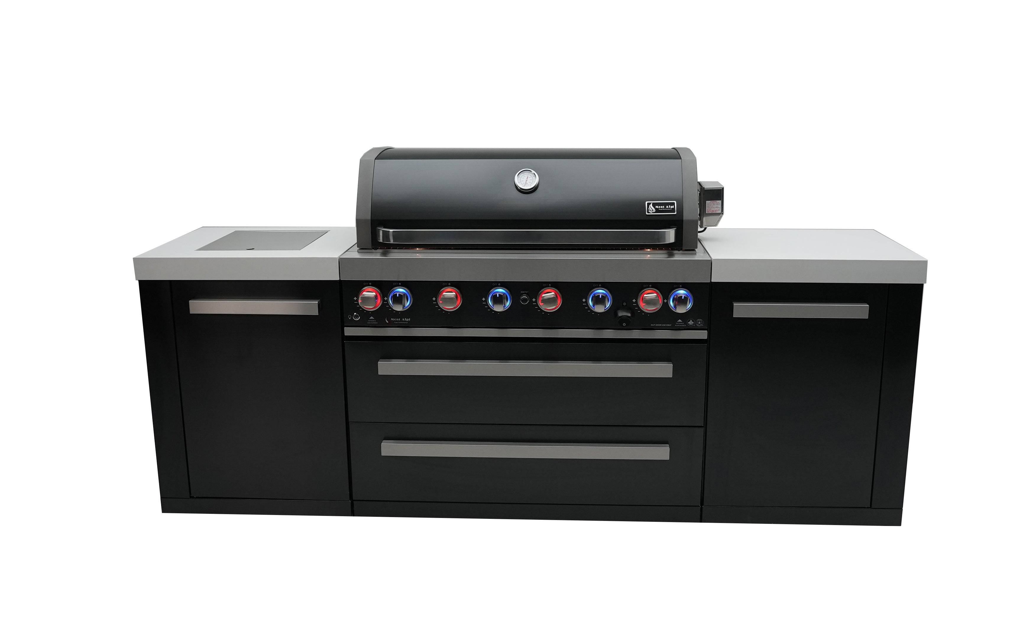 Mont Alpi 805 Black Stainless Steel Island - Wheatland Fireplace