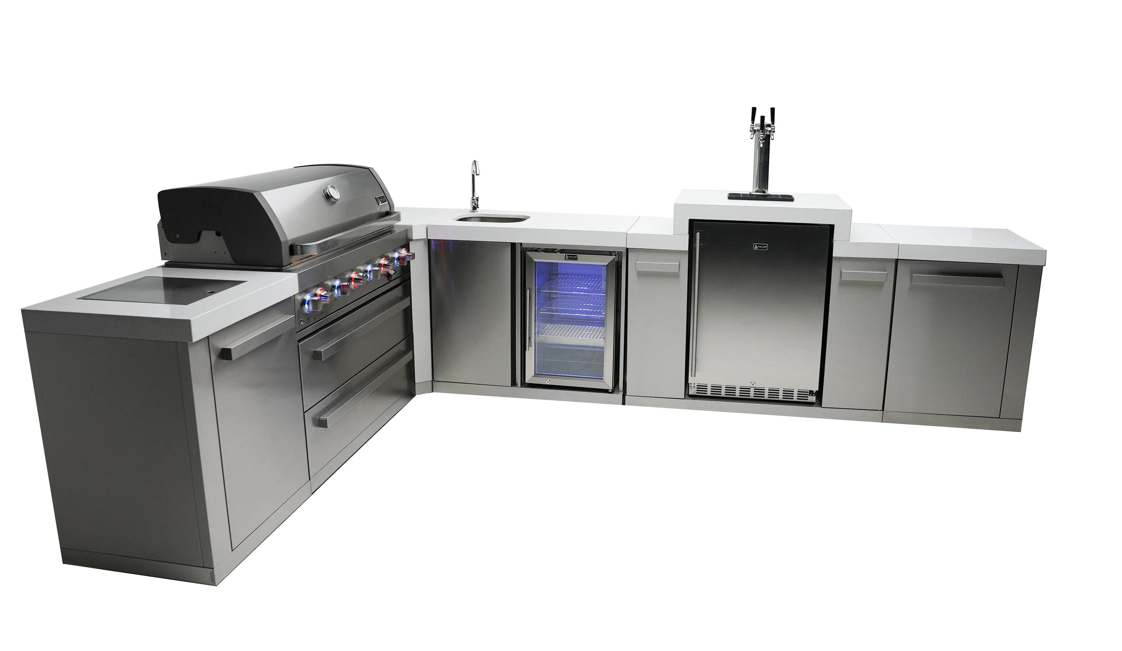 Mont Alpi 805 Island with a 90 Degree Corner, Kegerator and Beverage Center - Wheatland Fireplace