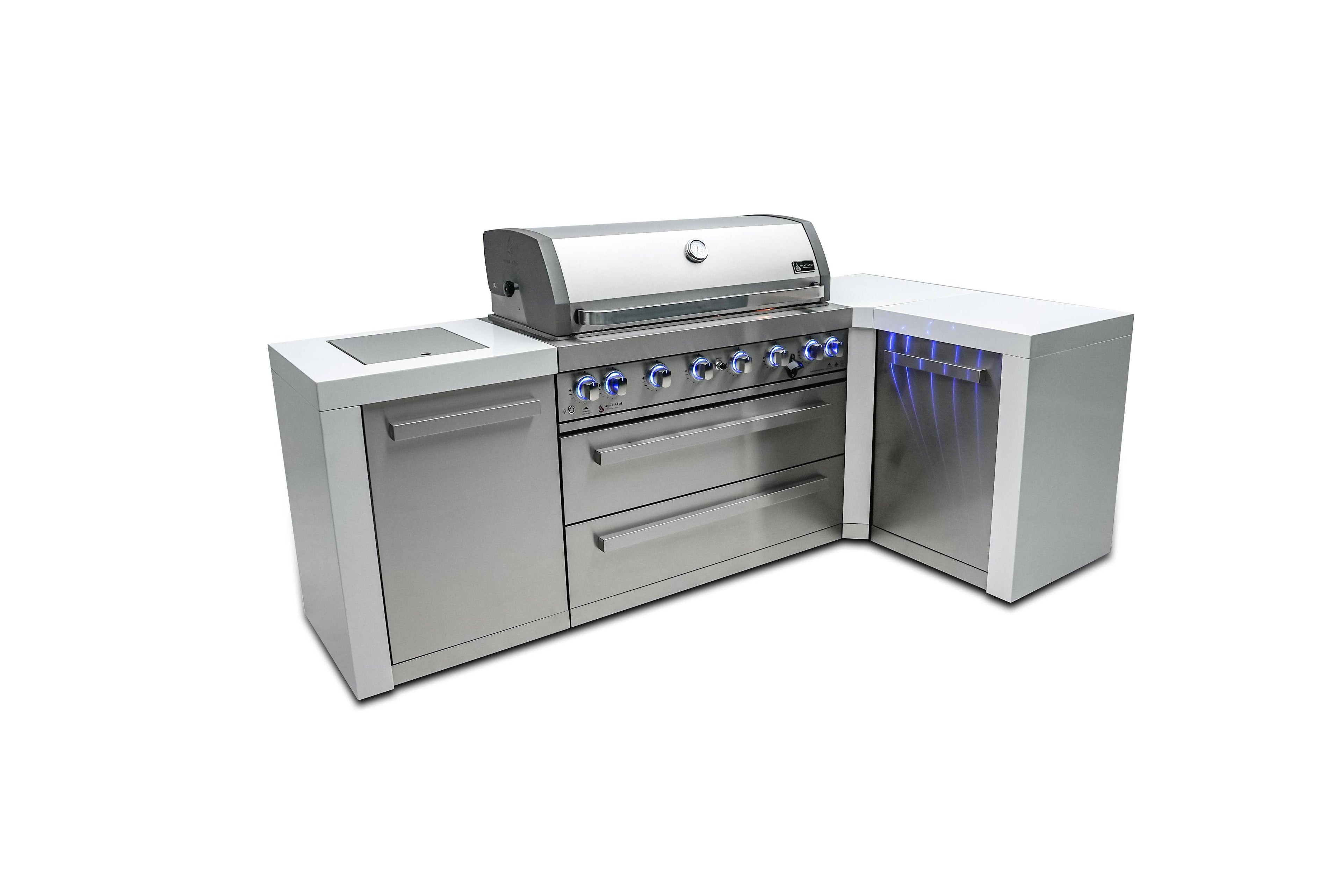 Mont Alpi 805 Deluxe Island with a 90 Degree Corner - Wheatland Fireplace