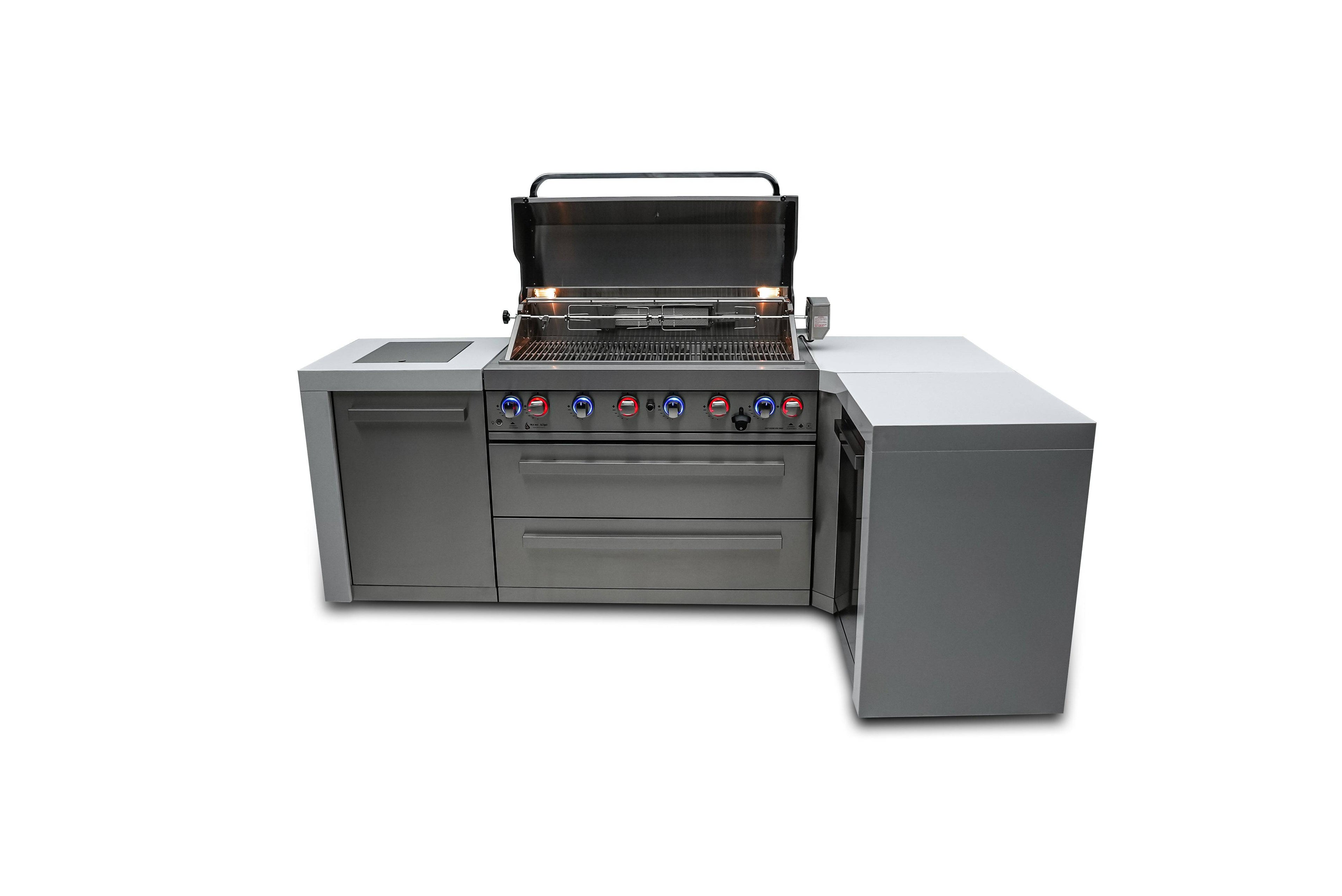Mont Alpi 805 Deluxe Island with a 90 Degree Corner - Wheatland Fireplace