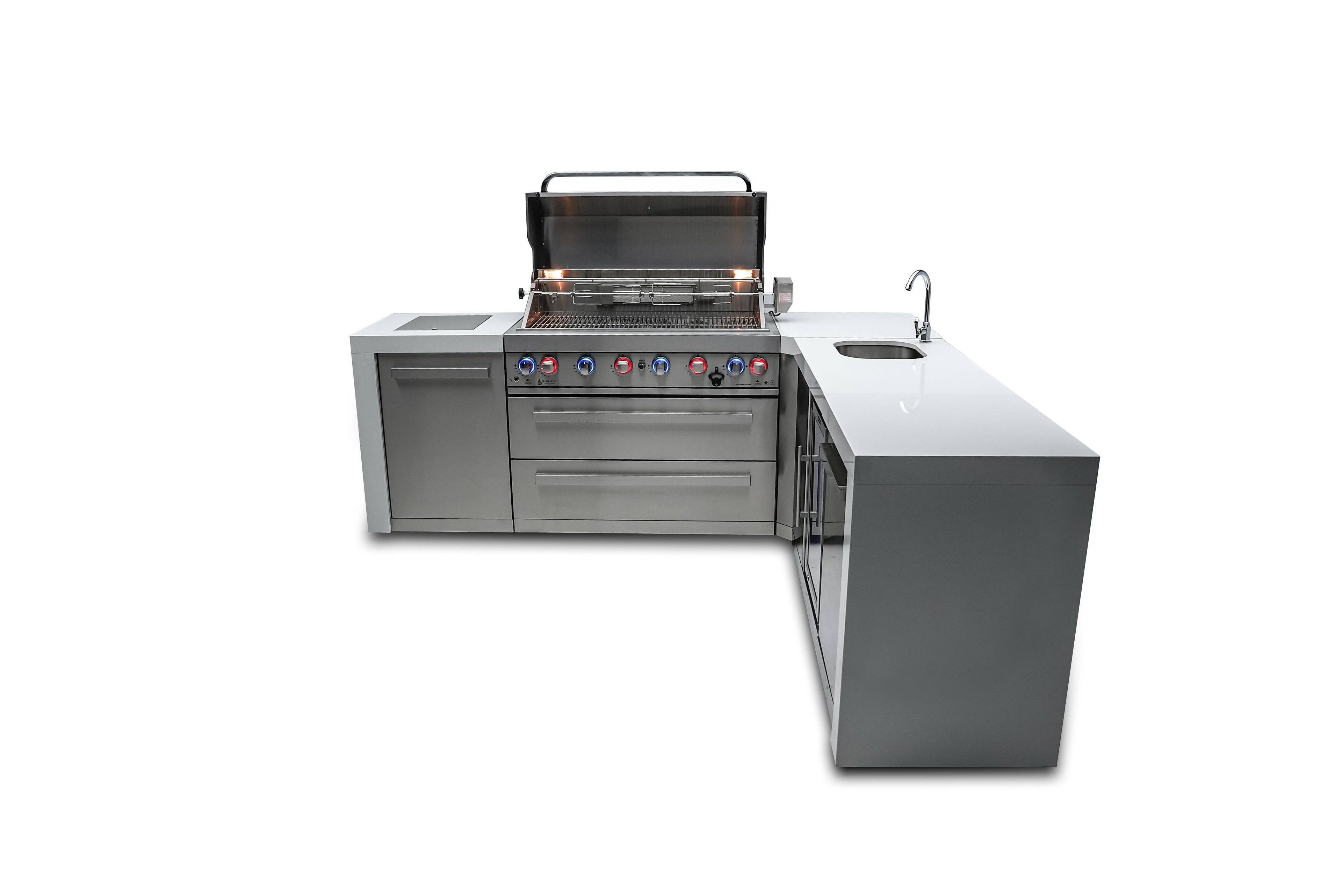 Mont Alpi 805 Deluxe Island with a 90 Degree Corner and Beverage Center - Wheatland Fireplace