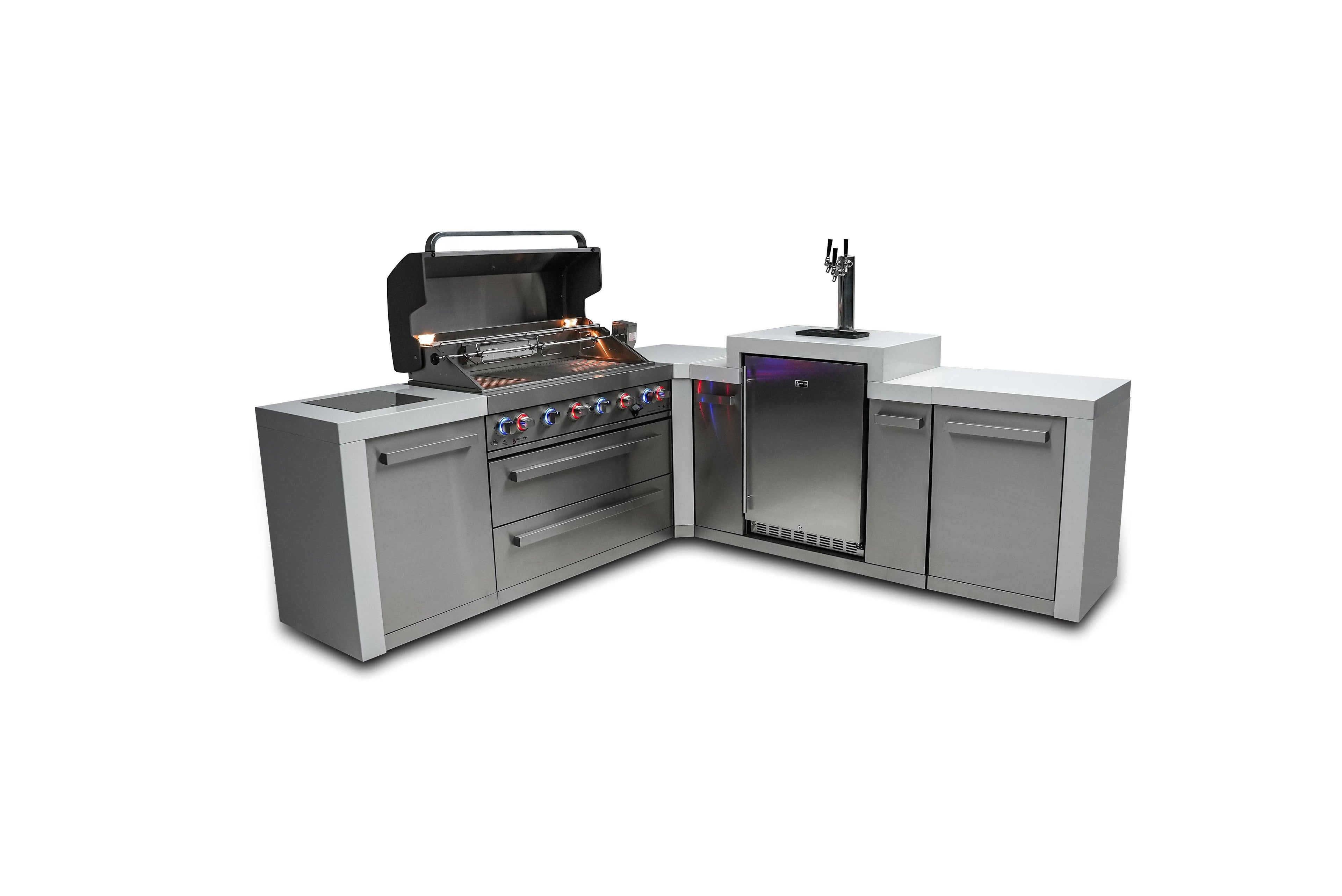 Mont Alpi 805 Deluxe Island with a 90 Degree Corner and Kegerator - Wheatland Fireplace