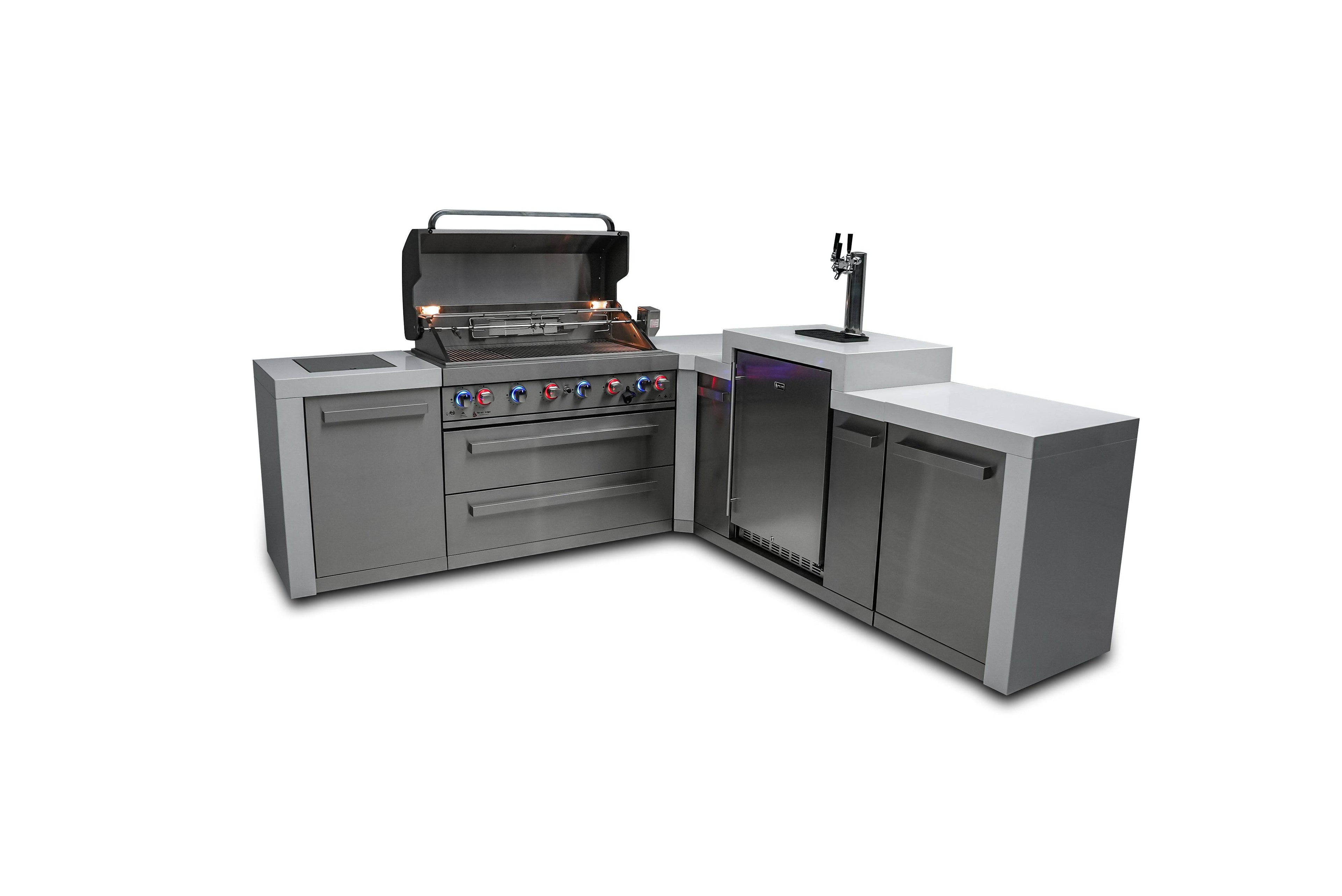 Mont Alpi 805 Deluxe Island with a 90 Degree Corner and Kegerator - Wheatland Fireplace