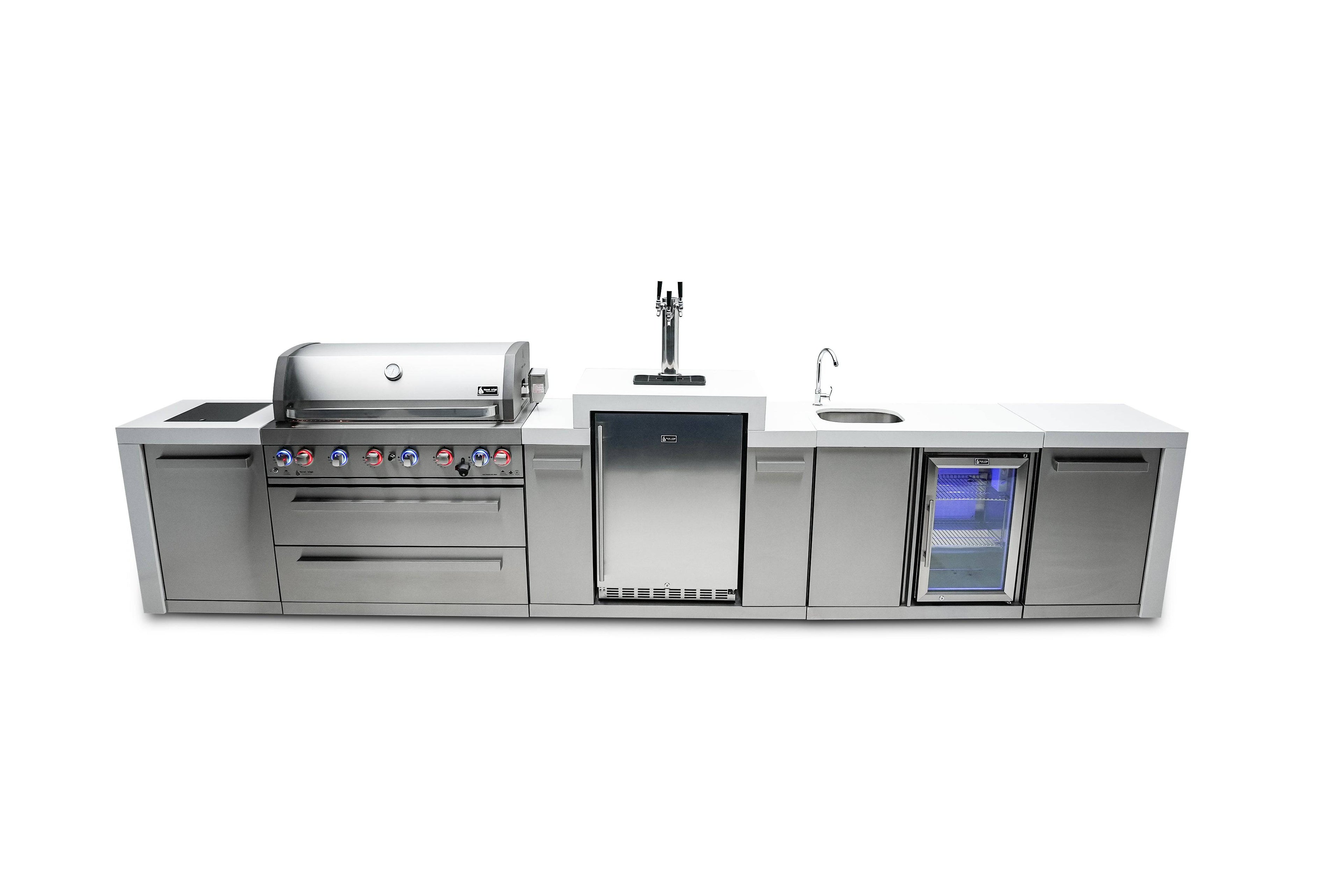 Mont Alpi 805 Deluxe Island with a Kegerator and a Beverage Center - Wheatland Fireplace
