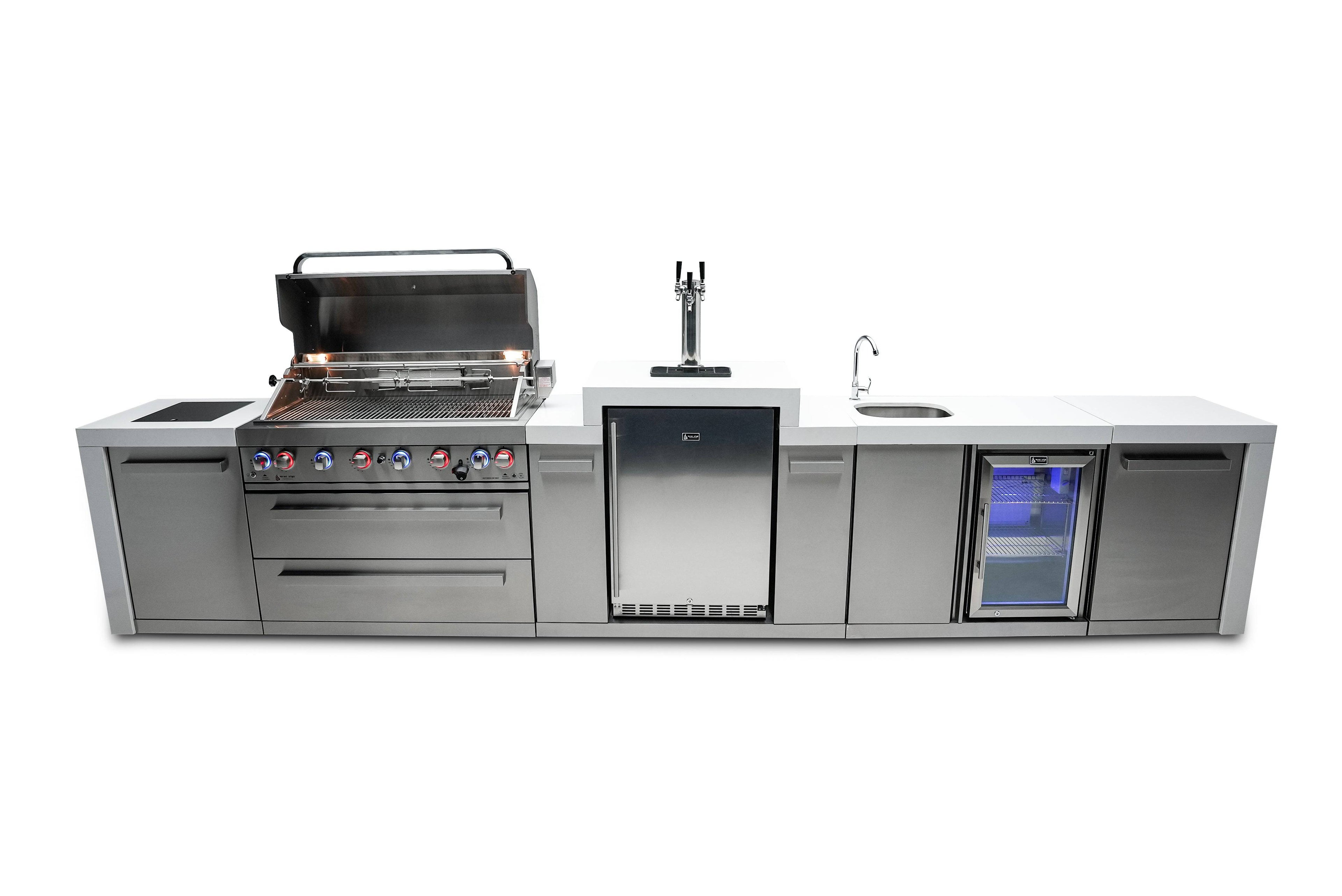 Mont Alpi 805 Deluxe Island with a Kegerator and a Beverage Center - Wheatland Fireplace
