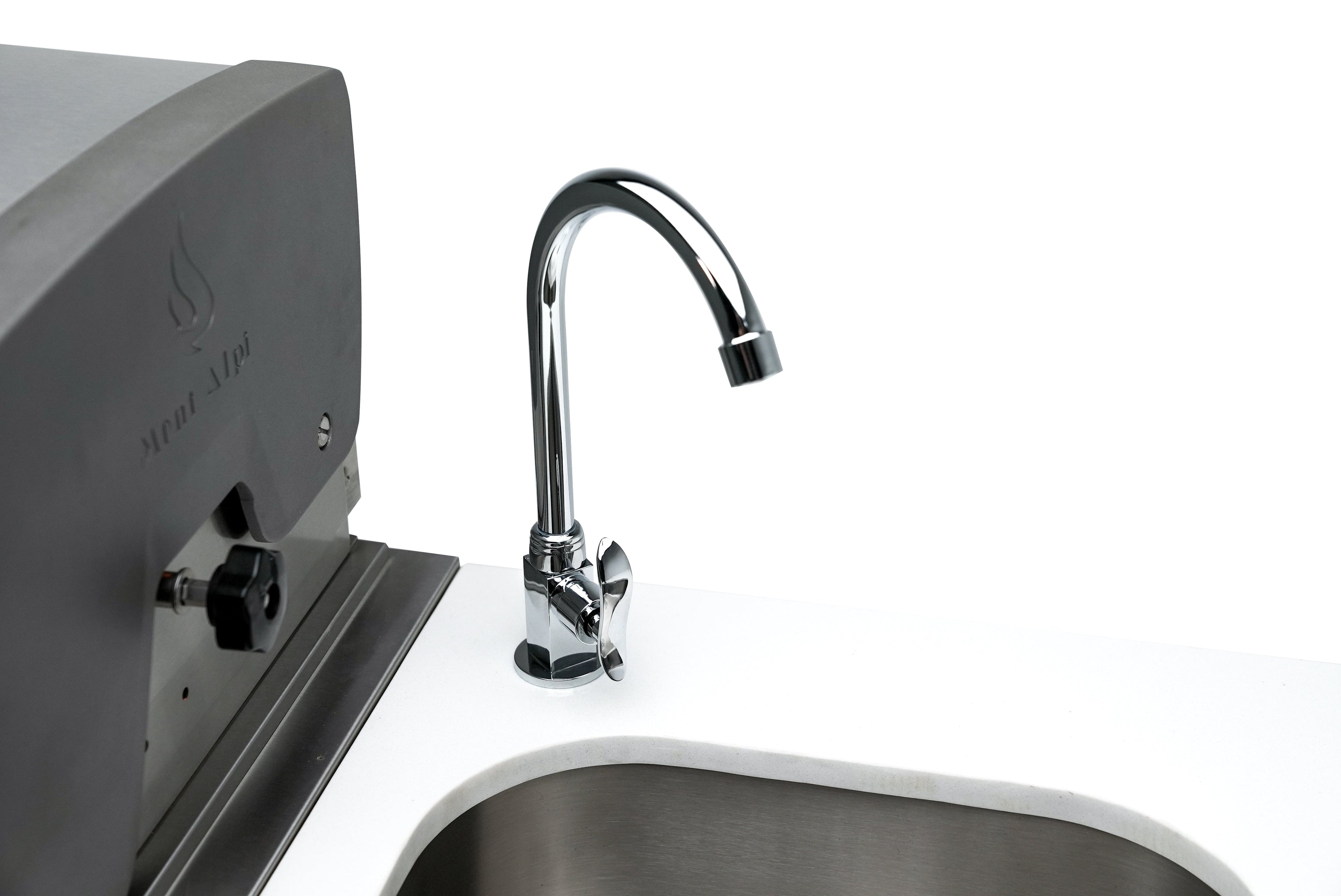 Mont Alpi 805 Island with a 90 Degree Corner and Beverage Center - Wheatland Fireplace