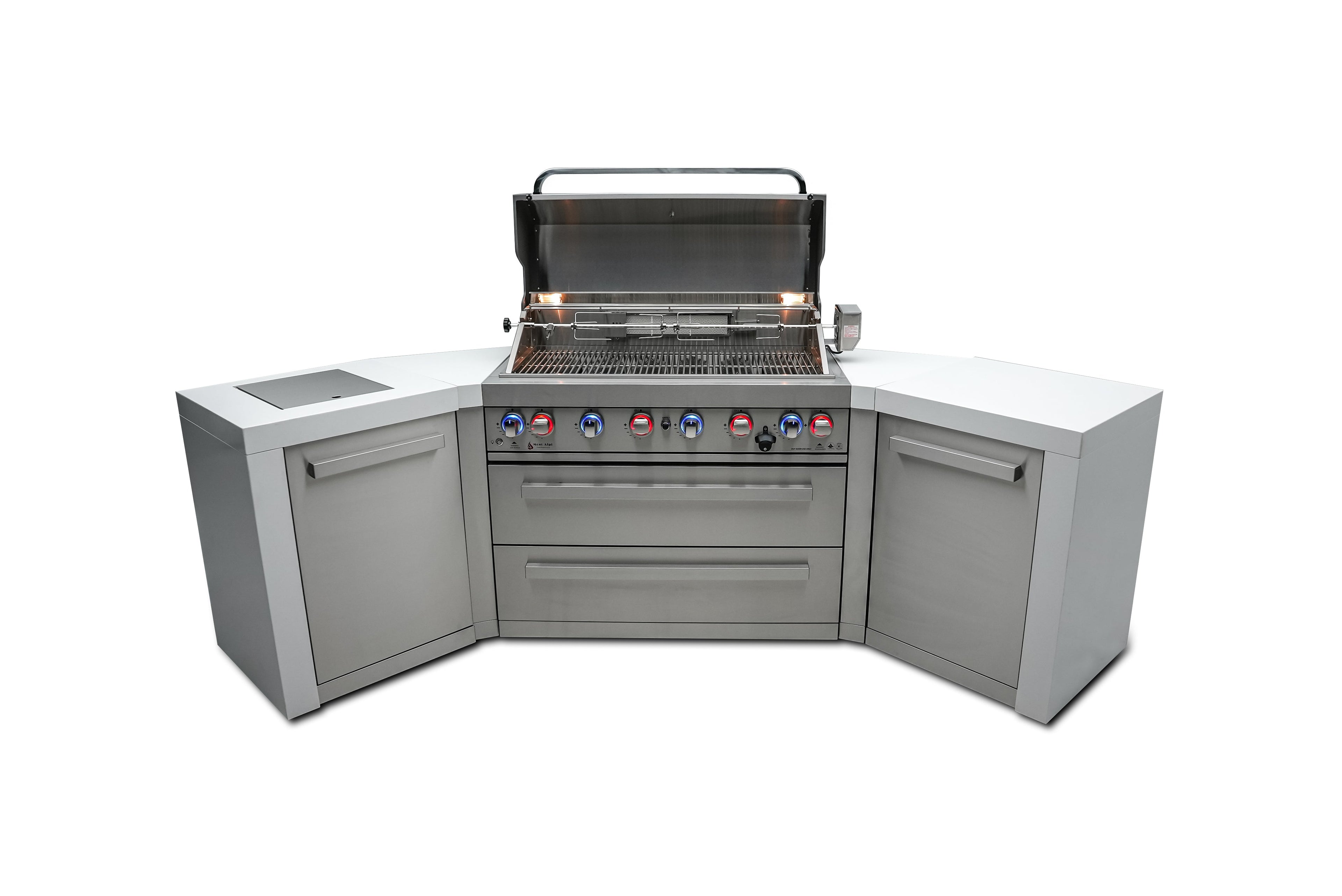Mont Alpi 805 Deluxe Island with 45 Degree Corners - Wheatland Fireplace