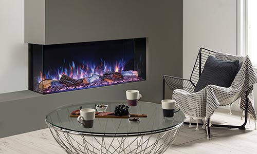 Regency Onyx Multi-Sided Modern Electric Fireplace - Wheatland Fireplace