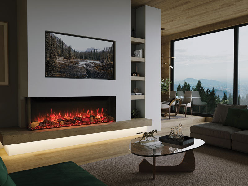 Regency Onyx Multi-Sided Modern Electric Fireplace - Wheatland Fireplace