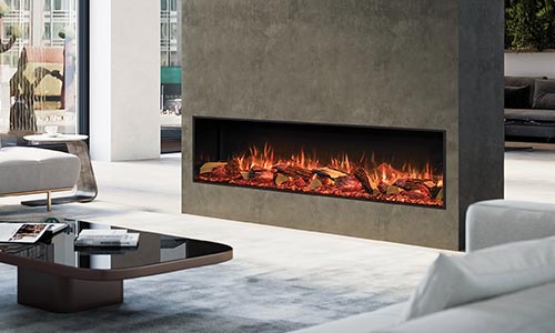 Regency Onyx Multi-Sided Modern Electric Fireplace - Wheatland Fireplace