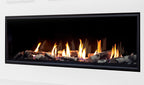 C60 Tall Linear Gas Fireplace IPI w/Vermiculite, Steel Liner & Remote - Wheatland Fireplace