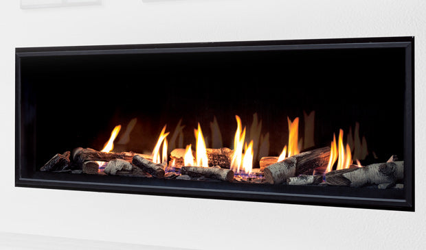C60 Tall Linear Gas Fireplace IPI w/Vermiculite, Steel Liner & Remote - Wheatland Fireplace