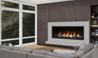 C60 Tall Linear Gas Fireplace IPI w/Vermiculite, Steel Liner & Remote - Wheatland Fireplace