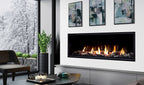 C60 Tall Linear Gas Fireplace IPI w/Vermiculite, Steel Liner & Remote - Wheatland Fireplace