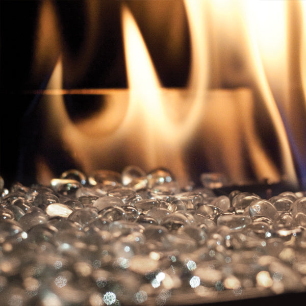 E20 Glass Tray with Clear Glass - Wheatland Fireplace