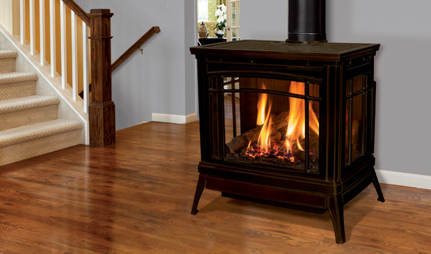 Enviro Berkeley Cast Iron Gas Stove — Antique Chestnut - Wheatland Fireplace