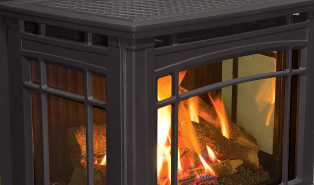 Enviro Berkeley Cast Iron Gas Stove — Antique Chestnut - Wheatland Fireplace
