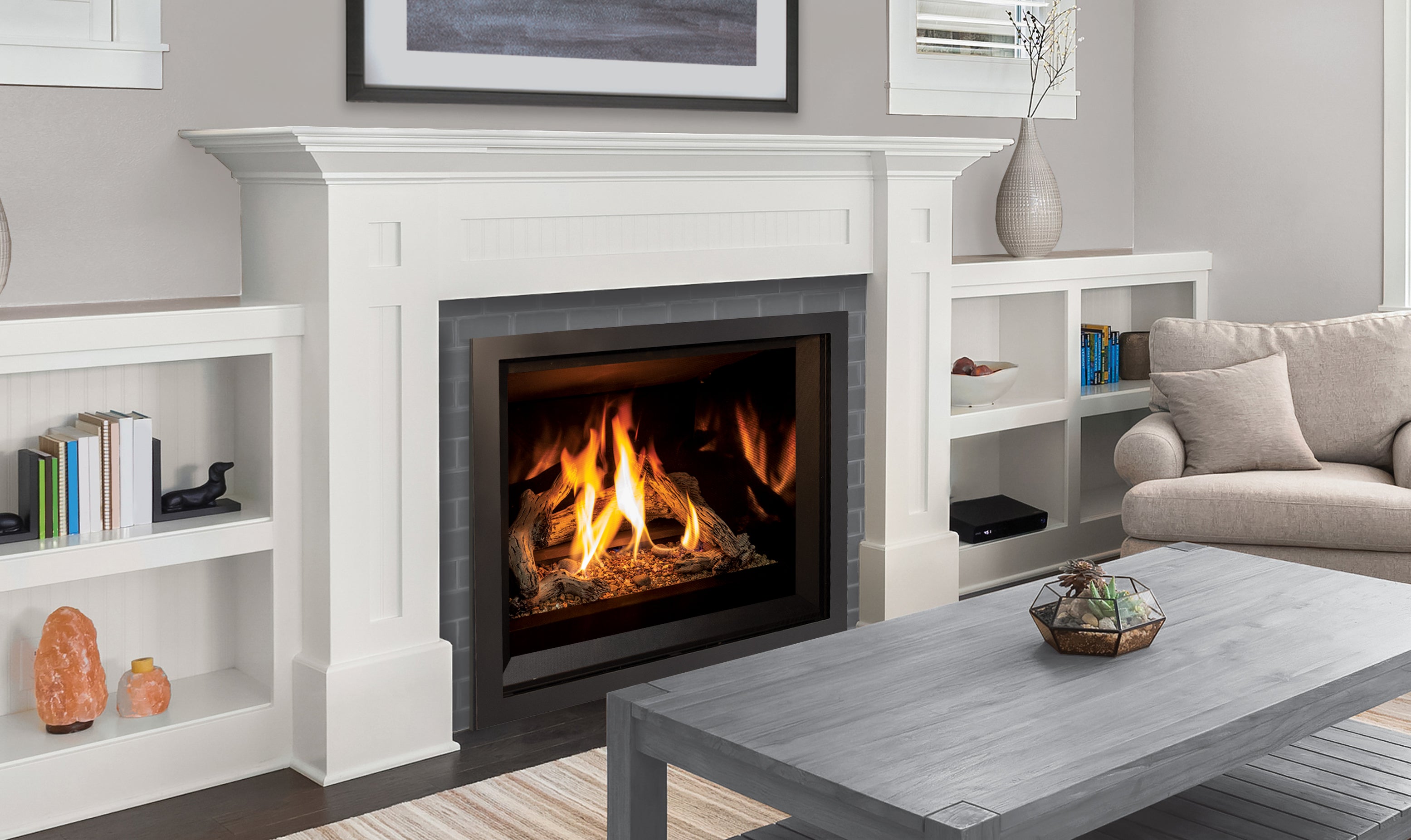 Enviro Q2 Gas Fireplace — Glass Burner - Wheatland Fireplace