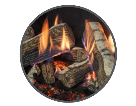 RZ41 Birch Split Log Set - Wheatland Fireplace