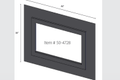 Ri30 4 Sided Contemporary Surround. Has trimmable rear panel. 46"W X 38"H - Wheatland Fireplace