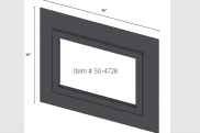 Ri30 4 Sided Contemporary Surround. Has trimmable rear panel. 46"W X 38"H - Wheatland Fireplace