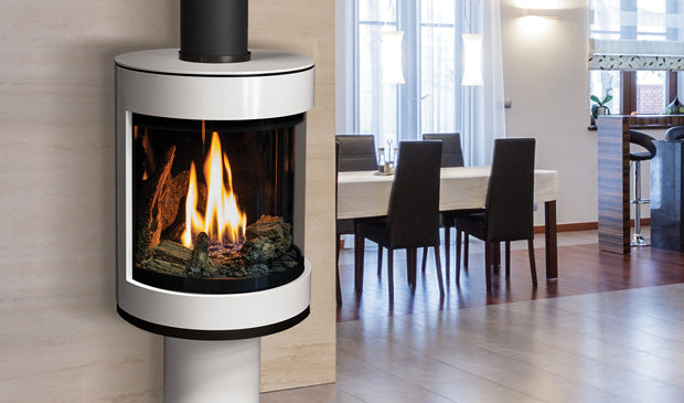 S50 FS Gas Stove Carrara White - Wheatland Fireplace