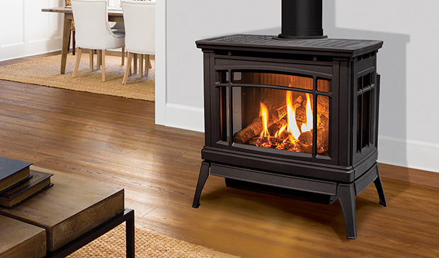 Westley Cast Iron Gas Stove - Black - Wheatland Fireplace