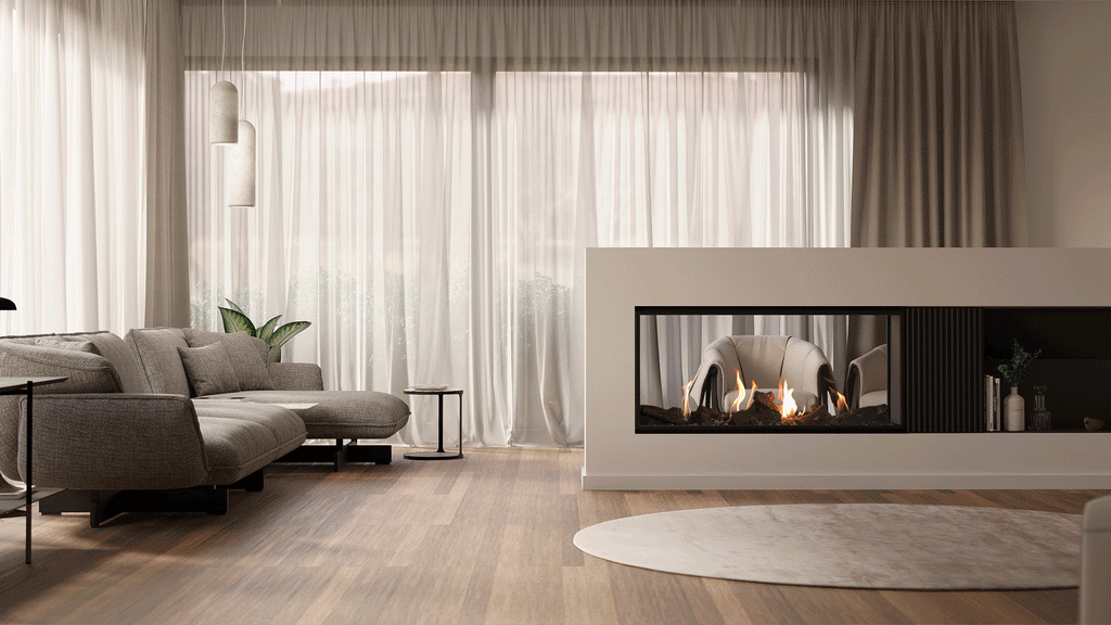 Escea NB55 See Through Mesh Barrier 55" Fireplace - Wheatland Fireplace