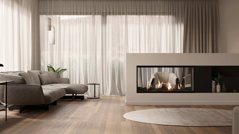 Escea NB55 See Through Mesh Barrier 55" Fireplace - Wheatland Fireplace