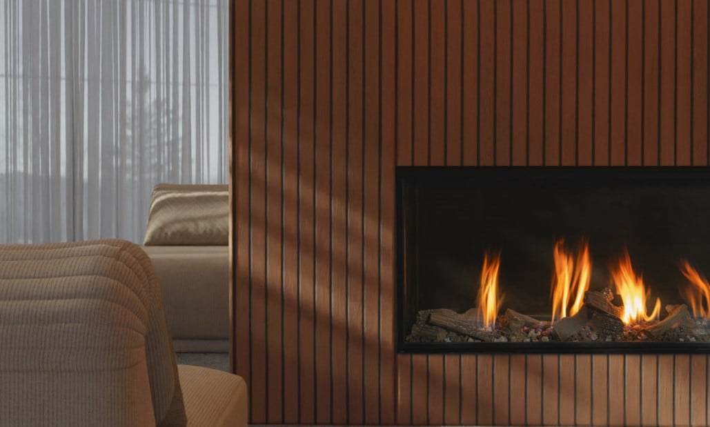 NB55 Single Sided Mesh Barrier 55" Fireplace - Wheatland Fireplace