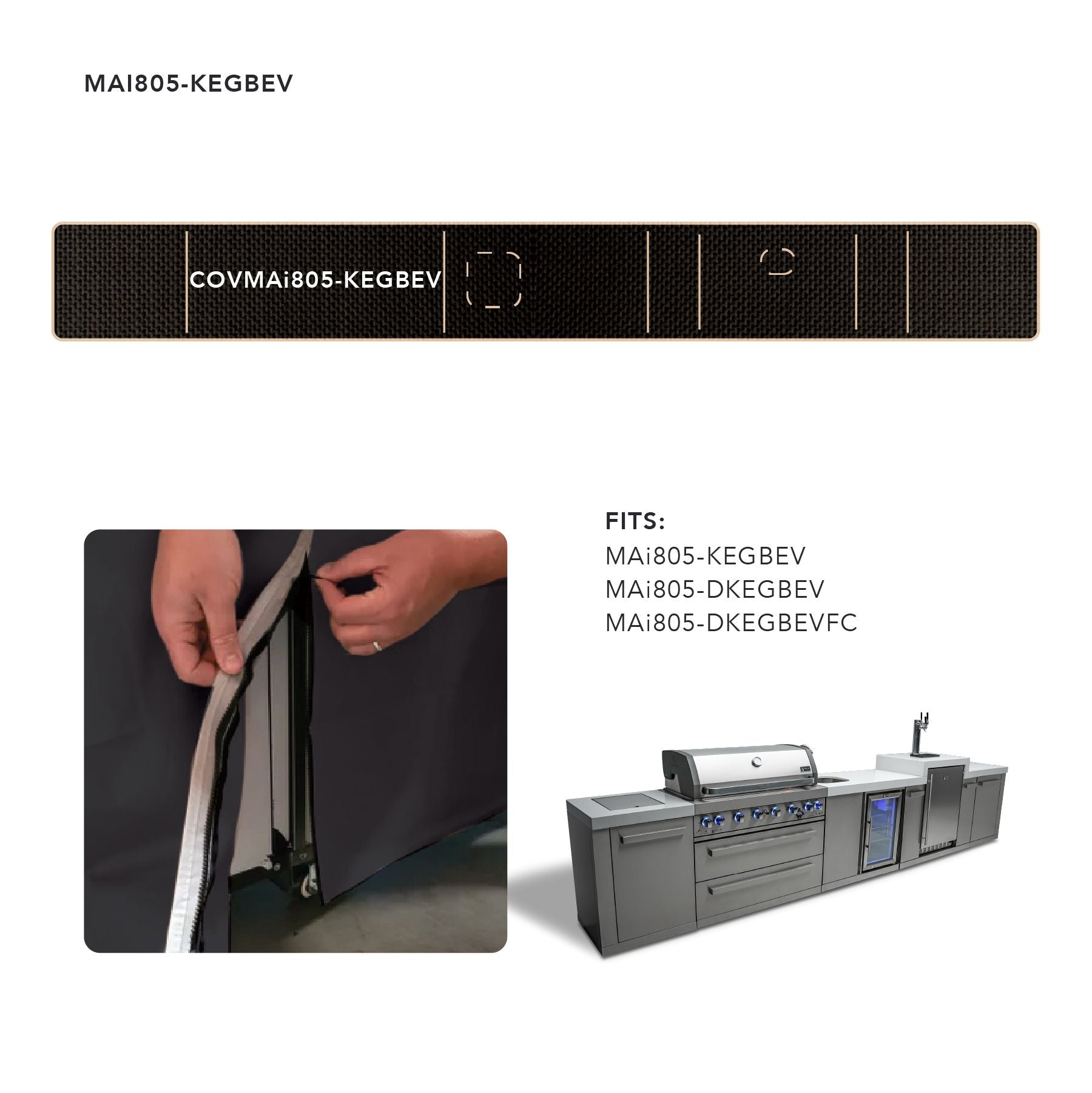 Cover for 805  Island with a Kegerator and a Beverage Center - Wheatland Fireplace