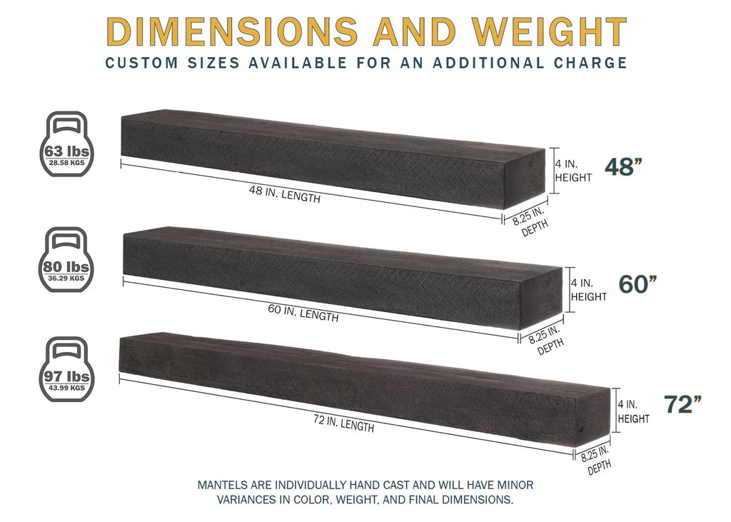 Flat Sawn Beam Non-Combustible Mantel - Wheatland Fireplace