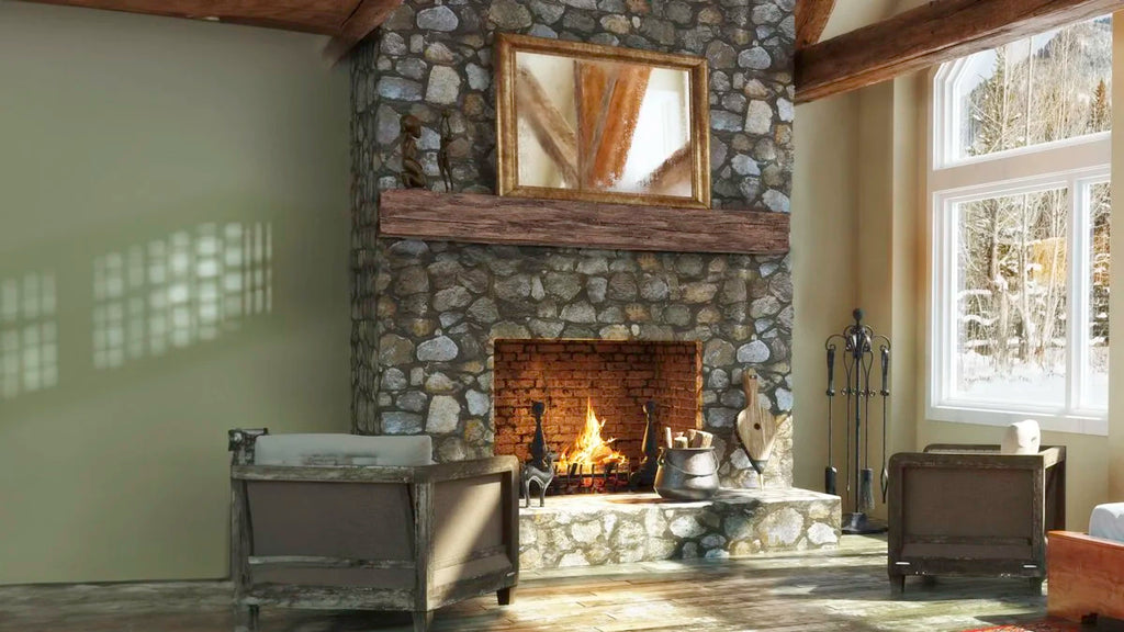 Tobacco Barn Rustic Non-Combustible Mantel - Wheatland Fireplace