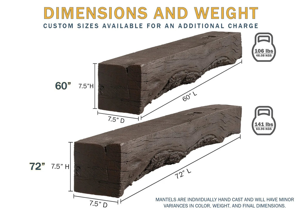 Rickhouse Rustic Non-Combustible Mantel - Wheatland Fireplace