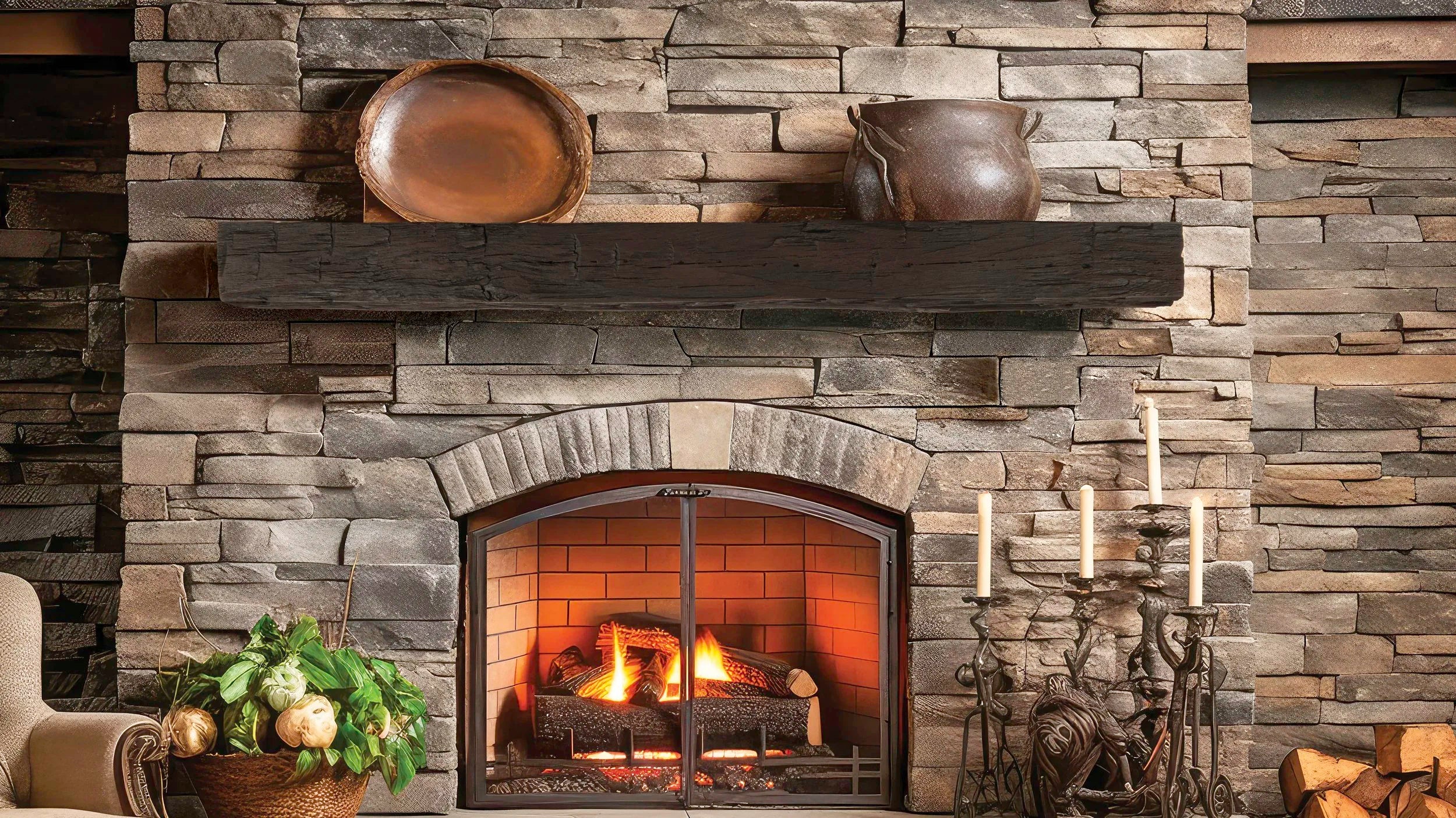 Hayloft Beam Non-Combustible Mantel - Wheatland Fireplace