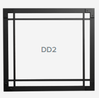 Designer Door ZCV42 - Series 2 - Black c/w Safety Screen - Wheatland Fireplace
